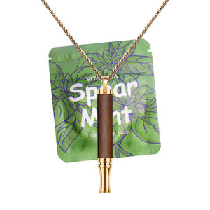 Inhalador Nasal de Acero Inoxidable Chapado en Oro, Moderno, con Mentol, Relajante, para Dejar de Fumar, con Aceites Esenciales Herbales Secos, para la Náusea - Product Image 2