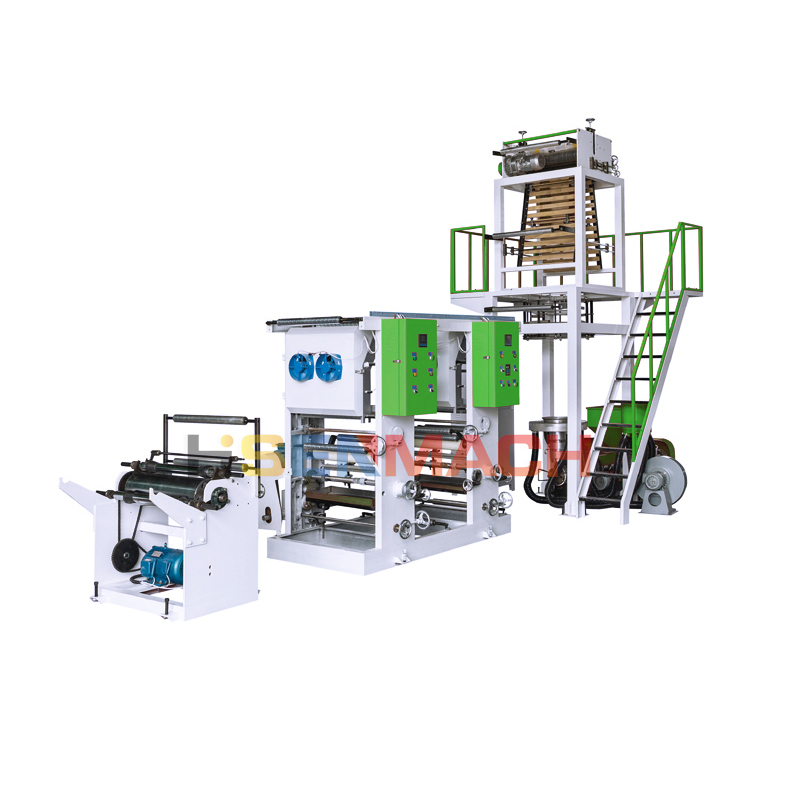 High Speed HDPE LDPE PE three layer aba blowing polythene mini double color ab film blowing machine