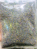 Vente en gros 1KG Strass en vrac pour coques de téléphone, vêtements, chaussures, tasses, Cristal AB, Strass thermocollants en verre SS10 à dos plat, 1 sac