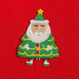 Patchs de toile en PVC brodés de Noël élégants avec forme de père Noël pour les détails de la robe de soirée - Product Image 4