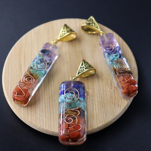 Collar con Colgante de Cristal de Resina <span class=keywords><strong>Orgonita</strong></span> de 7 Chakras, Joyería Espiritual de Sanación Energética Orgone para Meditación, Venta al por Mayor - Product Image 4