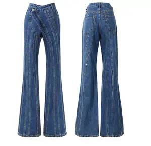 2023 Hot New Jeans Street Casual Flared Pants Slim Ladies Pants Skinny Blue Denim jeans women