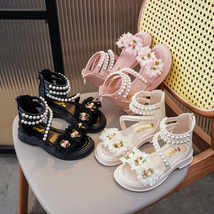 <span class=keywords><strong>Scarpe</strong></span> da spiaggia per studenti <span class=keywords><strong>scarpe</strong></span> da principessa con suola morbida con tacco piatto sandali da <span class=keywords><strong>bambina</strong></span> con punta aperta - Product Image 1