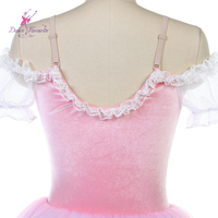 Tutu de ballet long rose en velours romantique 25013, costume de danse préféré de Giselle, tenue de spectacle pour danseurs