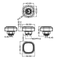 Bouton de jeu d'arcade de haute qualité 43MM LED interrupteur à bouton poussoir avec lumière 12v LED bouton poussoir