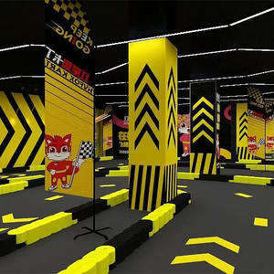 Barrière de karting de haute qualité, vente chaude, durable, en plastique rotomoulé, barrière routière et de circulation - Product Image 1