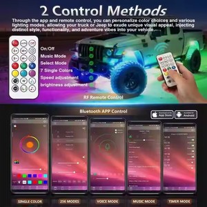 Nhà Máy Bán Buôn Tùy Chỉnh Khung Xe Đèn Trang Trí Năng Động Hiệu Ứng Ánh Sáng Xe Bầu Không Khí RGB Neon Dải - Product Image 4