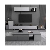 Meuble de rangement moderne en bois pour salon, armoire latérale, table basse centrale, unité TV, ensemble de support TV