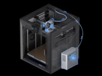 Imprimante 3D QIDI Plus5 CoreXY haute vitesse, imprimante FDM fermée, grande capacité de construction, nivellement automatique, chambre chauffée