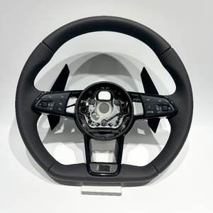 Volant en cuir Alcantara et carbone personnalisé en direct d'usine pour <span class=keywords><strong>Audi</strong></span> R8 A3 A4 B9 A5 B8 A6 C7 A7 S3 S4 RS3 RS5 RS7 <span class=keywords><strong>RS6</strong></span> C8 - Product Image 1