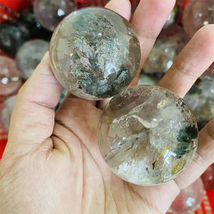 Bolas de cristal de cuarzo phantom, esferas de cuarzo natural, rock, verde, pulido, venta al por mayor - Product Image 6