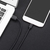 Kabel Charger HP V8 USB A Male ke Micro USB 2.0 2.4A Pengisian Cepat Data 30cm 50cm 1m 1.5m 2m