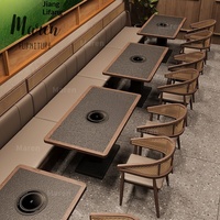Mountain-Field Breeze Nordisches Design Massivholz Hot Pot & Barbecue Restaurant Esstische Stühle Sitzecken Sofas Kommerzielles Set