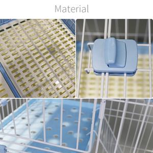 Gabbia per cani pieghevole in metallo gatto gattino gabbia per furetti girevole tutte le direzioni recinzione gabbia per animali con rampa scale amaca e letto - Product Image 5