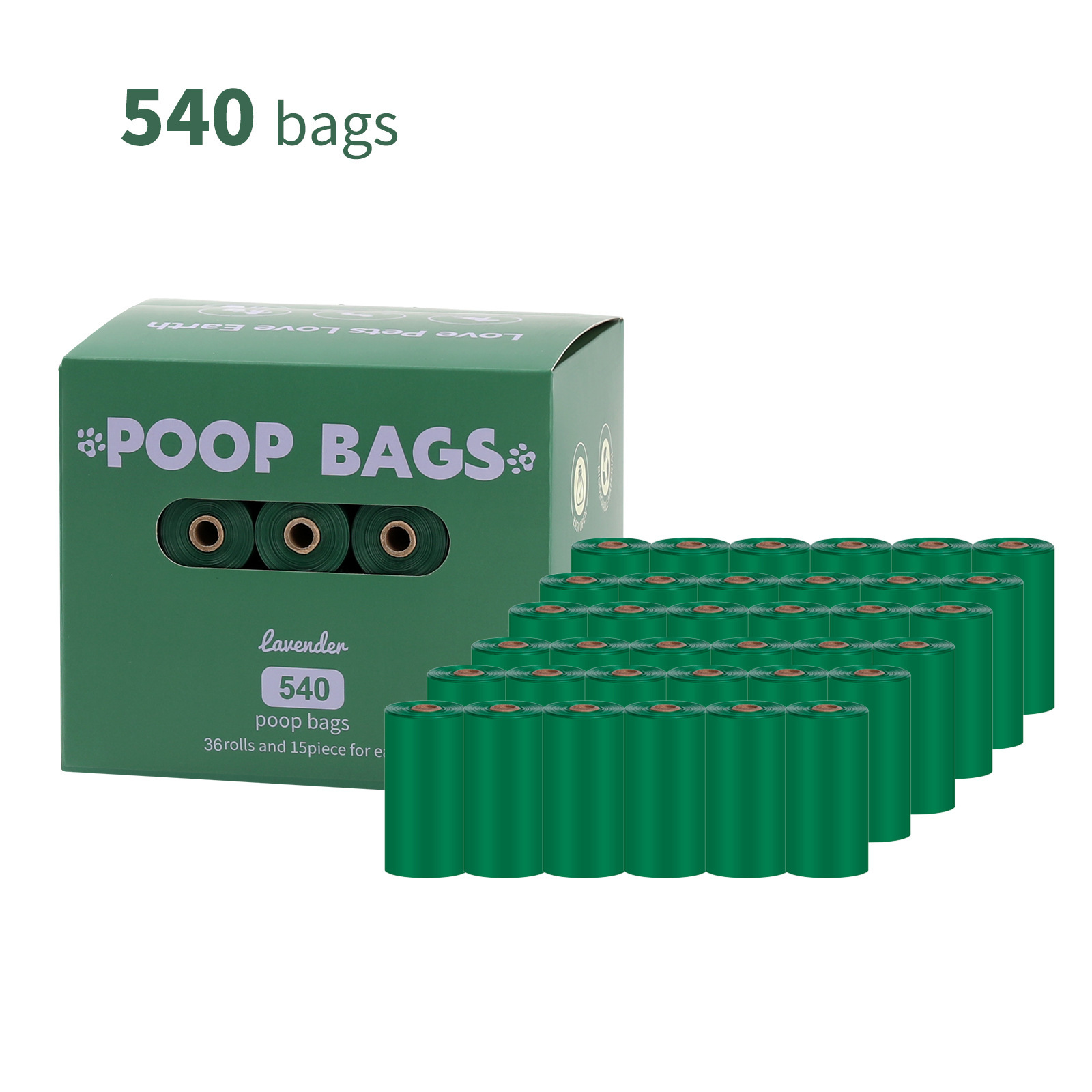 Vert 36 rouleaux par boîte