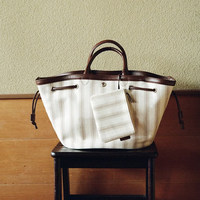 Sac fourre-tout rayé de luxe pour femme, grande capacité, imperméable, style rétro, tendance, nouvelle collection, design de marque