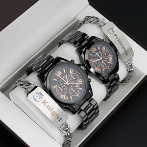 Couple <b>Watches</b> for Men and Women Stainless Steel Bracelet Quartz <b>Watch</b> <b>Set</b> - Product Image 6