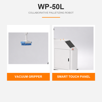 Robot de palettisation collaboratif WP-50L, bras robotisé, cobot, palettiseur robuste, capacité de 45 kg, robot de manutention automatique de caisses, sacs et ballots