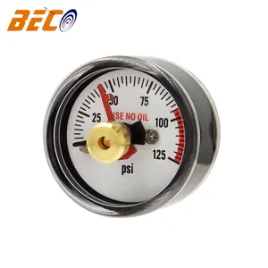 1inch pressure gauge,manometer pressure gauge With Adjustable Red Pointer double needle pressure gauge
