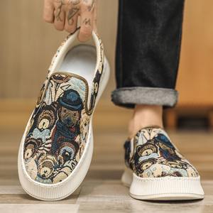 Zapatos de hombre Zapatos casuales de nueva temporada para todas las estaciones Zapatos de tela modernos y a la moda con estampados Zapatos cómodos y relajados - Product Image 3