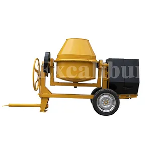 Good price portable self loading gasoline equipped 5.5hp 5hp air cooled 2 wheels manual concrete mixer