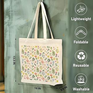 Aesthetic Design Cotton <b>Bag</b> Full-color Printing Environmentally Friendly Shopping <b>Bag</b> Large Capacity Tote <b>Bag</b> - Product Image 3