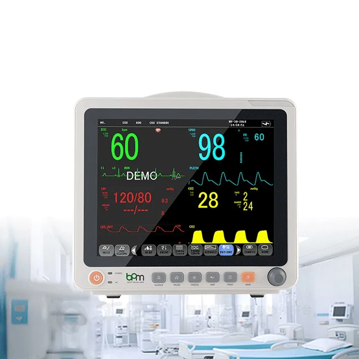 Monitor portátil para pacientes com sinais vitais, tipo BPM-M1215, monitor multiparâmetro veterinário de animais, 6 parâmetros