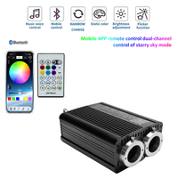 Nouveau kit étoiles LED à fibres optiques 32W coloré et romantique pour toit de voiture, éclairage de plafond scintillant RGBW à changement de couleur 12V-24V avec contrôle par application