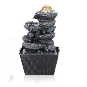 Fuente de Agua Decorativa de Resina para Mesa, Decoración para el Hogar, Cascada, Fuente Interior, Decoraciones, Venta Caliente 2022 - Product Image 3