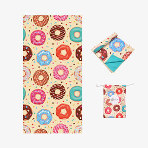 洗濯機で洗える砂がつかないマイクロファイバービーチタオル、カスタムロゴ昇華プリントマイクロファイバーワッフルビーチタオル - Product Image 4