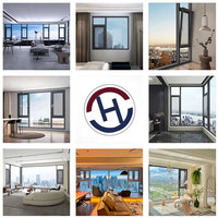 Ventana de impacto NFRC Hurricane, ahorro de energía, vidrio Low E, rotura térmica, ventanas y puertas de aluminio abatibles para casa