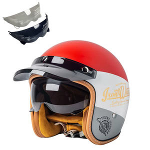 <span class=keywords><strong>Casco</strong></span> de motocicleta Retro Accesorios de motocicleta de campo traviesa <span class=keywords><strong>casco</strong></span> de motocicleta 3/4 <span class=keywords><strong>casco</strong></span> retro en invierno - Product Image 2