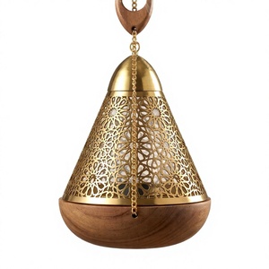 Brûleur d'encens rond en laiton de haute qualité, finition antique, sur base en bois, fabrication indienne, exportateur, vente chaude - Product Image 1