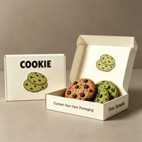 Emballage de biscuits en papier kraft écologique, boîte à en-cas en carton recyclé de qualité alimentaire, boîte à macarons, boîte à beignets avec séparateur