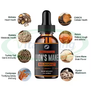 ASAP OEM Private Label <b>Supplement</b> Organic <b>Lion's</b> <b>Mane</b> Mushroom Extract Liquid <b>Lions</b> <b>Mane</b> Drops - Product Image 2