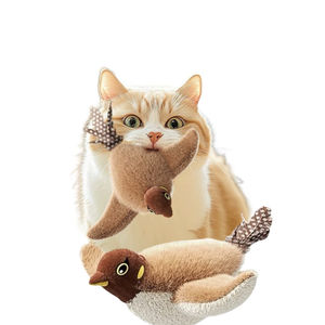 ตุ๊กตานกกระจอกไฟฟ้าของเล่นแมวจำลองของเล่นสำหรับแมวเขย่า-เขย่าเพื่อสร้างความบันเทิงให้กับของเล่นสัตว์เลี้ยงแมว - Product Image 1