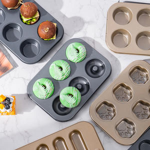 Molde para hornear, molde para mini pasteles redondos de 12 cavidades, molde para cantinflas, molde para shortcakes, molde para galletas individuales - Product Image 2