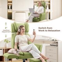 Fauteuils de bureau ergonomiques populaires en cuir avec repose-pieds et accoudoirs rabattables pour adultes, animaux domestiques, chats et chiens