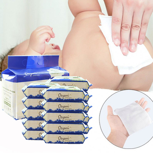 Lingettes humides biodégradables écologiques pour bébés, soin de la <span class=keywords><strong>peau</strong></span> <span class=keywords><strong>sensible</strong></span>, démaquillant, nettoyage sûr, 20 pièces Oupai 18x20cm - Product Image 6