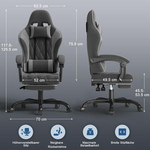Silla de Oficina Ergonómica de Alta Calidad con Reposapiés, Silla Gamer Económica con Logotipo OEM Gratuito - Product Image 2