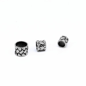 Cuentas cilíndricas de acero inoxidable yunnique con diseño de caja para hacer pulseras, accesorios de joyería DIY - Product Image 2