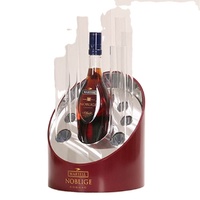 Présentoir d'alcool de comptoir en acrylique avec lumière LED pour support de vitrine de whisky Vodka dans le club de bar et le magasin de détail