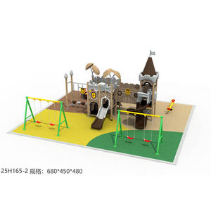 Patio comercial duradero <span class=keywords><strong>al</strong></span> <span class=keywords><strong>aire</strong></span> <span class=keywords><strong>libre</strong></span> con tobogán y columpio para centro de juegos de jardín y zona de actividades deportivas - Product Image 2