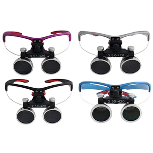 Lupas dentales con montura para la cabeza, lupas dentales de aumento 2.5x, lupas dentales de aumento 3.5x con luz LED. - Product Image 3