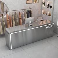 Comptoir de bar, table de salon de beauté, salon de coiffure, magasin de vêtements, design minimaliste moderne, personnalisable, MDF de niveau E1, comptoir de réception