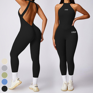 ชุดจั๊มสูทออกกำลังกายโยคะแบบวันพีซสำหรับผู้หญิง ดีไซน์เซ็กซี่เว้าช่วงฤดูร้อน ช่วยยกกระชับสะโพก เหมาะสำหรับฟิตเนสและกิจกรรมกีฬา - Product Image 2