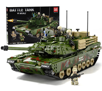 Gaomisi T3016 M1A2 Ana Muharebe Tankı Askeri Yapım Blokları Oyuncakları Ordu Tankı Yapım Setleri Çocuklar İçin