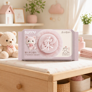 OEM ODM 25 <strong>Sheets</strong> Aloe Vera Baby Hand Mouth Wet Wipes Soft Barrier Series Mild Formula Suitable Mother Baby Fragrance Free Wipes - Product Image 3
