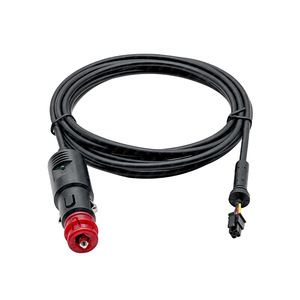 Cable de alimentación CC de 10A con enchufe rojo de 12-24V, cable de extensión para encendedor de coche con extremo desforrado para uso en vehículos - Product Image 1