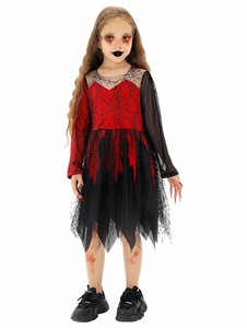 Recién llegado, disfraz de pequeño Diablo, vestido de Demonio Rojo para niñas con diadema de cuerno, Kit de tridente de alas para niños, vestido de fiesta de Halloween - Product Image 3